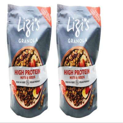 2X 350g Lizis Granola High Protein Nuts & Seeds