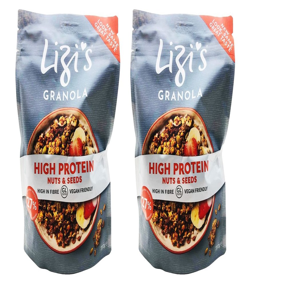 2X 350g Lizis Granola High Protein Nuts & Seeds