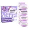 Gillette Venus Comfortglide Breeze Refills for Women, Pack of 8, Refills for Soft, Purple and Durable Hair Removal view 1