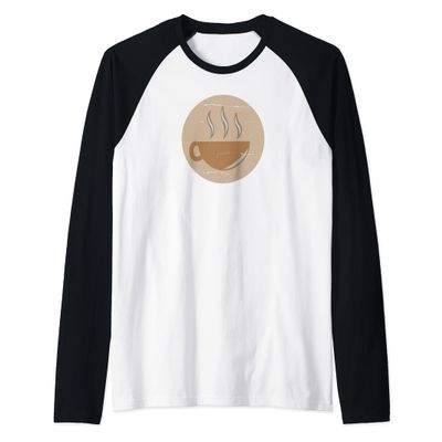 Tea Coffee Cocoa Cup Raglan Baseball Tee