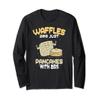 Funny Waffle I Waffles Are Pancakes With Abs Breakfast Lover Long Sleeve T-Shirt view 1