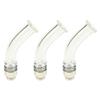 Armerah Pipe Stem XL 510 Drip Tip eCig Mouthpiece Medium Glass/Curved Clear 3 Pack view 1