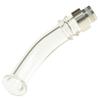 Armerah Pipe Stem XL 510 Drip Tip eCig Mouthpiece Medium Glass/Curved Clear 3 Pack view 2