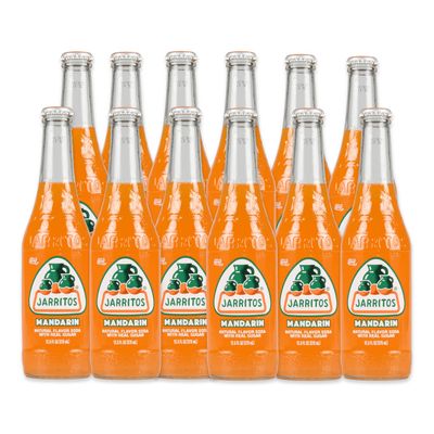 Jarritos Mandarin Natural Flavor Soda With Real Sugar 12/12.5 fl. oz. glass bottles (12-Pack)