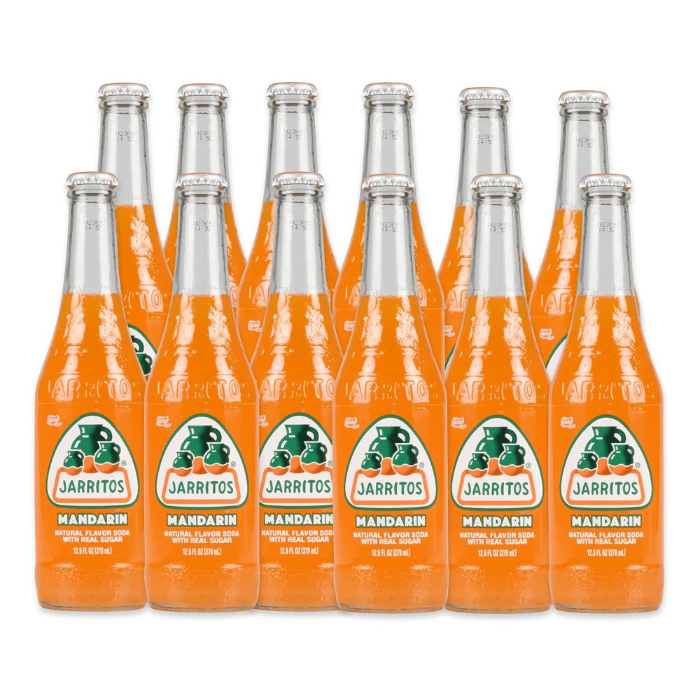 Jarritos Mandarin Natural Flavor Soda With Real Sugar 12/12.5 fl. oz. glass bottles (12-Pack)