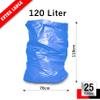 Bin Bags 120 L Extra Strong - Heavy Duty Bin Bags - Blue Bin Bags XXL - Waste Bag Made of LDPE for Waste Bins and Waste Bin (1 Roll = 25 Pieces) view 3