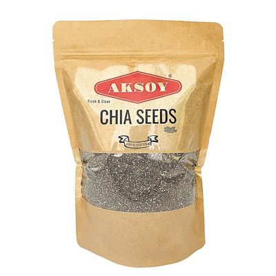 Aksoy Premium Raw Black Chia Seeds, 1.25KG | Non-GMO | Vegan, Keto & Paleo | Nutrient-Dense Seeds with 3g Protein & 5g Fiber for Salads, Yogurt & Smoothies (Packaging May Vary)