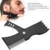Adjustable Beard Shaping Tool with Comb and Styling Template, Compact Shaving Template, Beard stencils beard care beard stencil, men s beard shaping stencil Rotated beard styling tool view 4