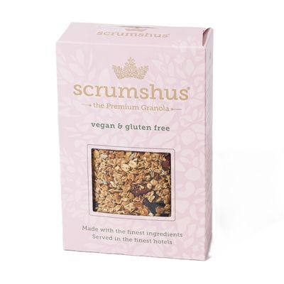 Scrumshus Vegan Gluten Free (500g) Made with the finest natural ingredients, served in the finest hotels, an everyday luxury you can enjoy at home. Made in the UK. GMO Free, Recyclable Packaging