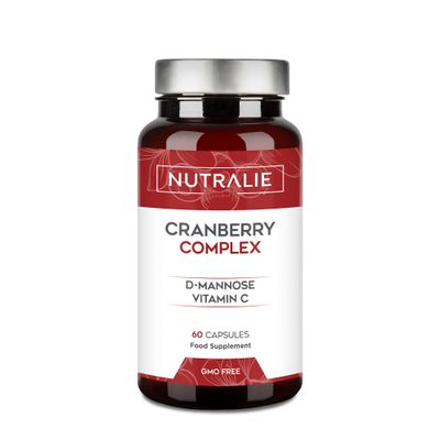 American Cranberry Complex - Vitamin C, D-Mannose + Hibiscus + Ginger - Cranberry Complex 60 Capsules Nutralie