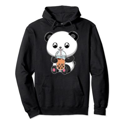 Boba Tea Bubble Tea Kawaii Japanese Lover Panda Anime Otaku Pullover Hoodie