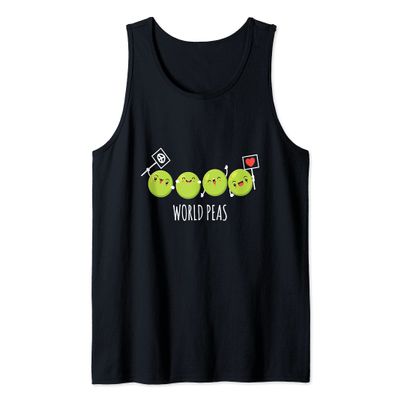 World Peas I Vegan Vegan Vegetarian Vegetables Peas Tank Top