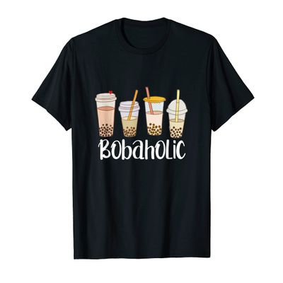 Bobaholic Boba Tea Bubbles Milk Tea Cute Kawaii Coffee T-Shirt