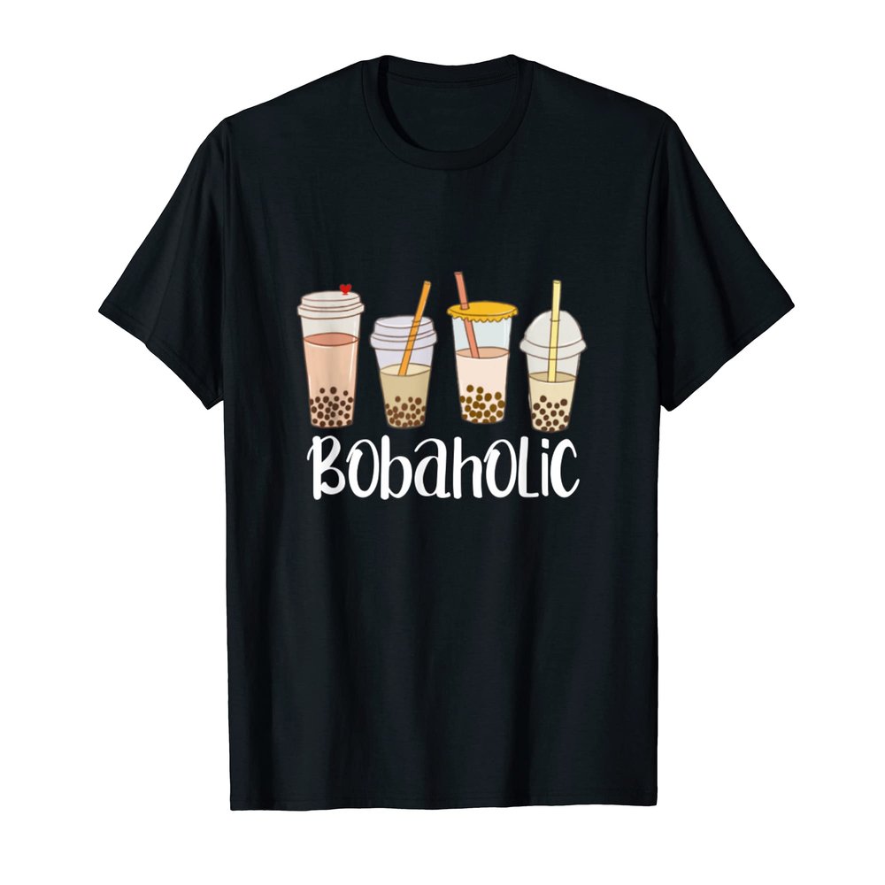 Bobaholic Boba Tea Bubbles Milk Tea Cute Kawaii Coffee T-Shirt