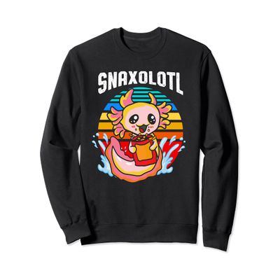 Axolotl Snaxolotl Kawaii Cute Funny Food Sweets Sweatshirt