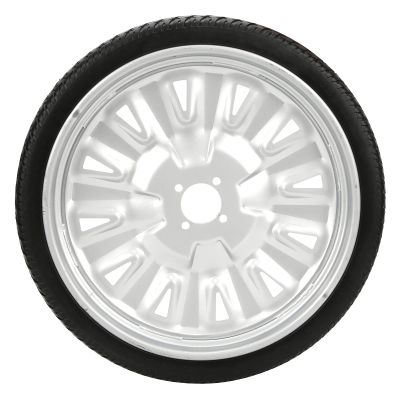 16in Wheelchair Rear Tire Polyurethane Electric Wheel 4Hole Hub with 45mm Middle Hole 16R2.125, Casters