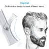 Beard Shaper Template Beard Shaping Tool Styling Comb Stencil for Goatee Mustache Sideburns Facial Hair Trimming Guide Grooming Shaper for Men view 4