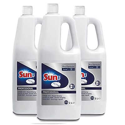 3 Pack of Sun Professional Formula Dishwasher, Rinse Aid Concentrate, 2Litre