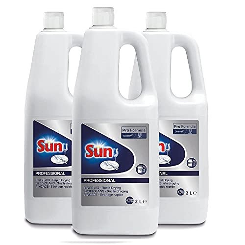 3 Pack of Sun Professional Formula Dishwasher, Rinse Aid Concentrate, 2Litre