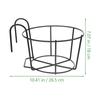 DOITOOL 1 Pc Flower Pot Storage Rack Fence Planter Holders Over Fence Planters Rail Balcony Hanging Planters Metal Railing Planters Outdoor Flower Pot Holder Planter Box Iron Flowerpot view 3