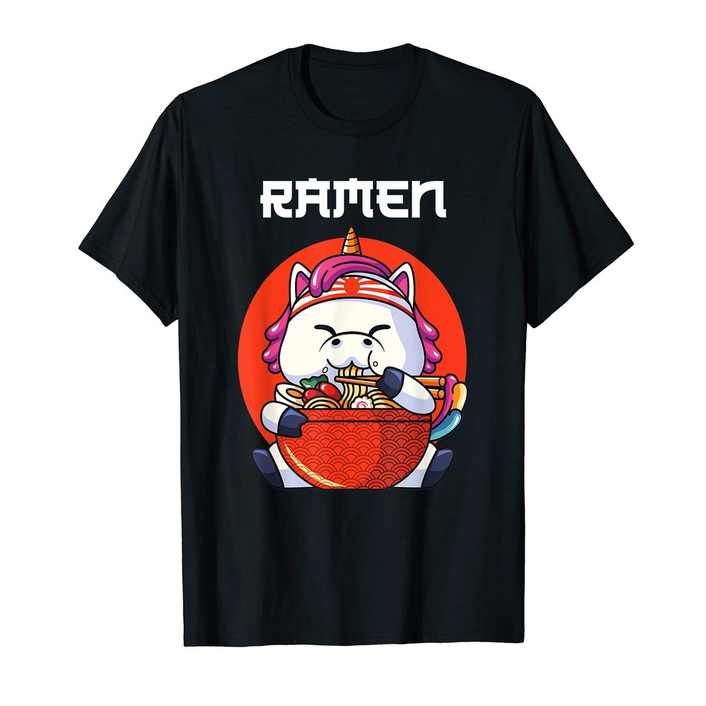 Ramen Noodle Lover Unicorn Anime T-Shirt