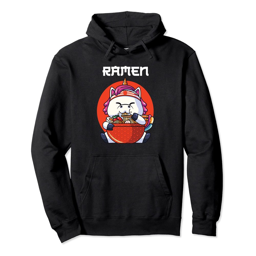Ramen Noodle Lover Unicorn Anime Pullover Hoodie