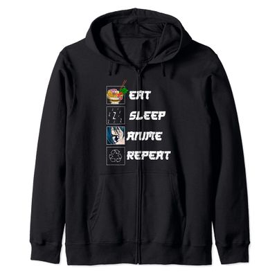 Kawaii Japan Ramen Noodles Japanese Manga Otaku Anime Zip Hoodie
