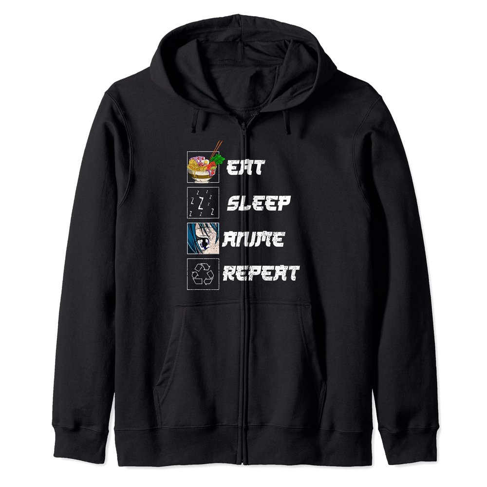 Kawaii Japan Ramen Noodles Japanese Manga Otaku Anime Zip Hoodie