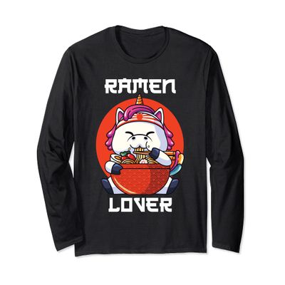 Ramen Noodle Soup Unicorn Long Sleeve T-Shirt
