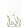 Caspari Berry Branches Single Initial Paper Guest Towel Napkins Letter L - 15 Per Package view 1