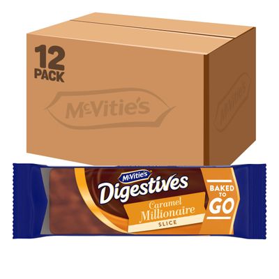 McVitie's Milk Chocolate Digestives Caramel Millionaire Cake Slice, 51.5 g (Pack of 1)