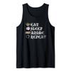 Japanese Kawaii Ramen Noodles Eat Sleep Anime Repeat Anime Tank Top view 1