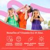 Active Immune Kids Supplement, Vitamin D, C & Zinc, Daily Multivitamin for Kids Immune System, Chewable & Easy to Swallow, 60 Orange Flavoured Chews, 2 Month Supply view 3