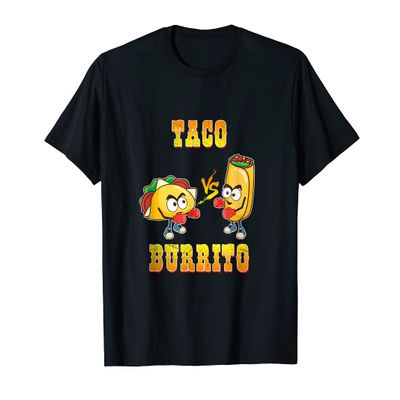 Taco Vs Burrito Tacos Boxing Gloves Meat Veggies Tacos Salsa T-Shirt