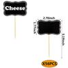 56 PCS Black Chalkboard Picks Chalkboard Sign Food Toppers Cheese Markers Cake Cupcake Topper for Birthday Party Wedding Gender Reveal Baby Shower Decoration Supplies view 2