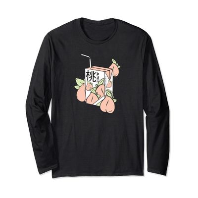 Aesthetic Japanese Peach Juice - Japanese Peach Juice Long Sleeve T-Shirt