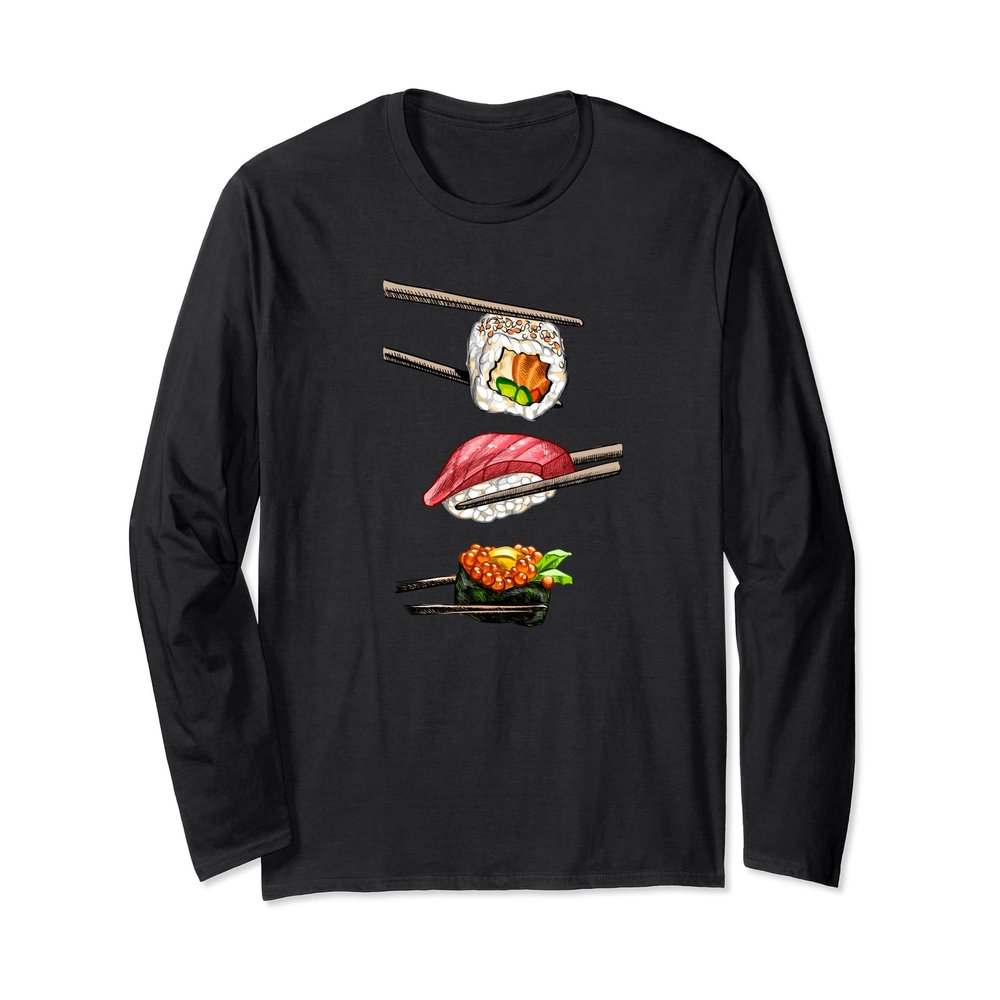 Sushi Japanese Food - Asian Japan Foodie Sushi Long Sleeve T-Shirt