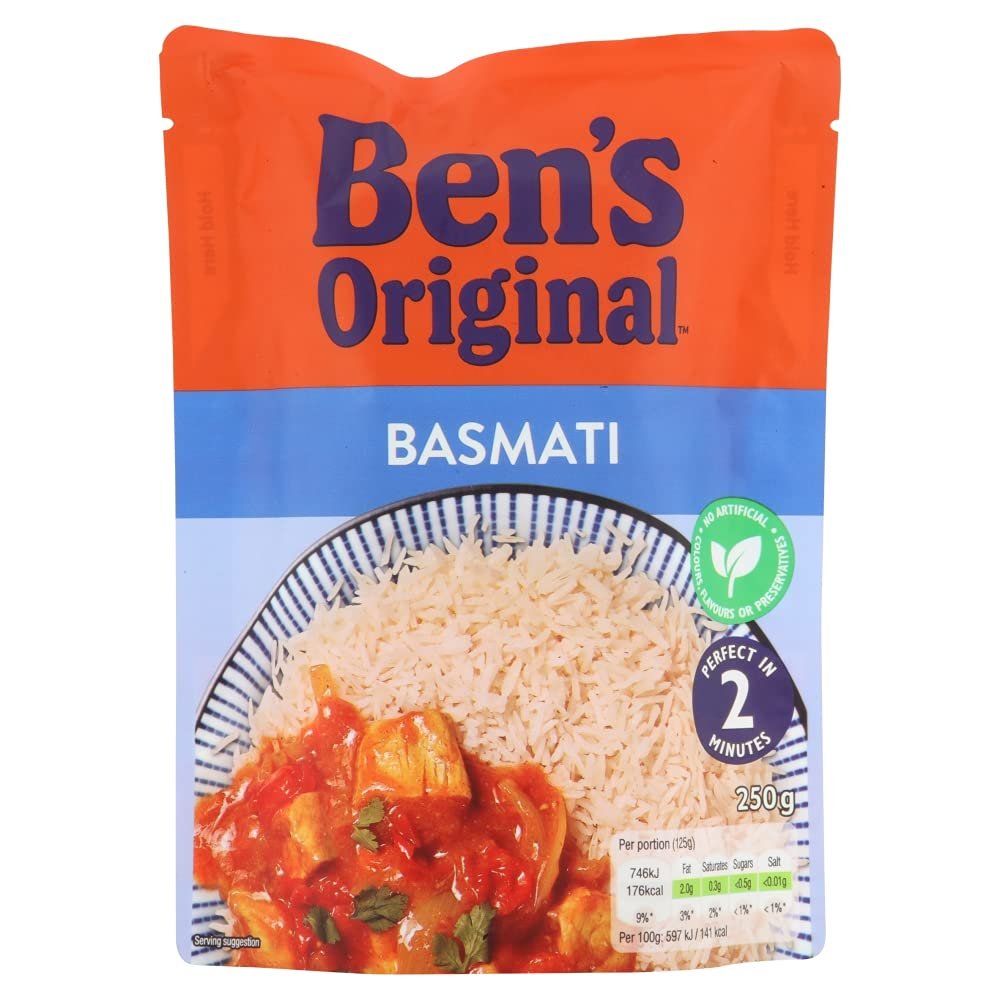 Ben's Original Basmati Microwave Rice Pouch 250g - Serves 2