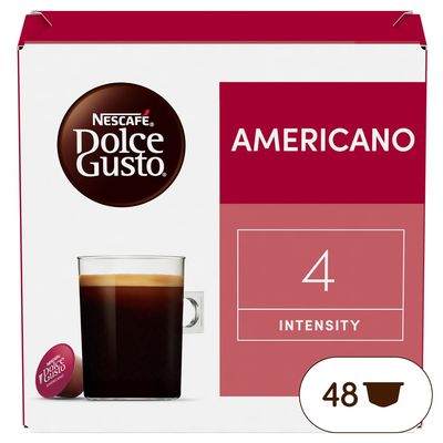 2 X Nescaf Dolce Gusto Caff Americano 16 Capsules (Pack of 3, 16 capsules x 3 = 48 capsules/coffee pods )
