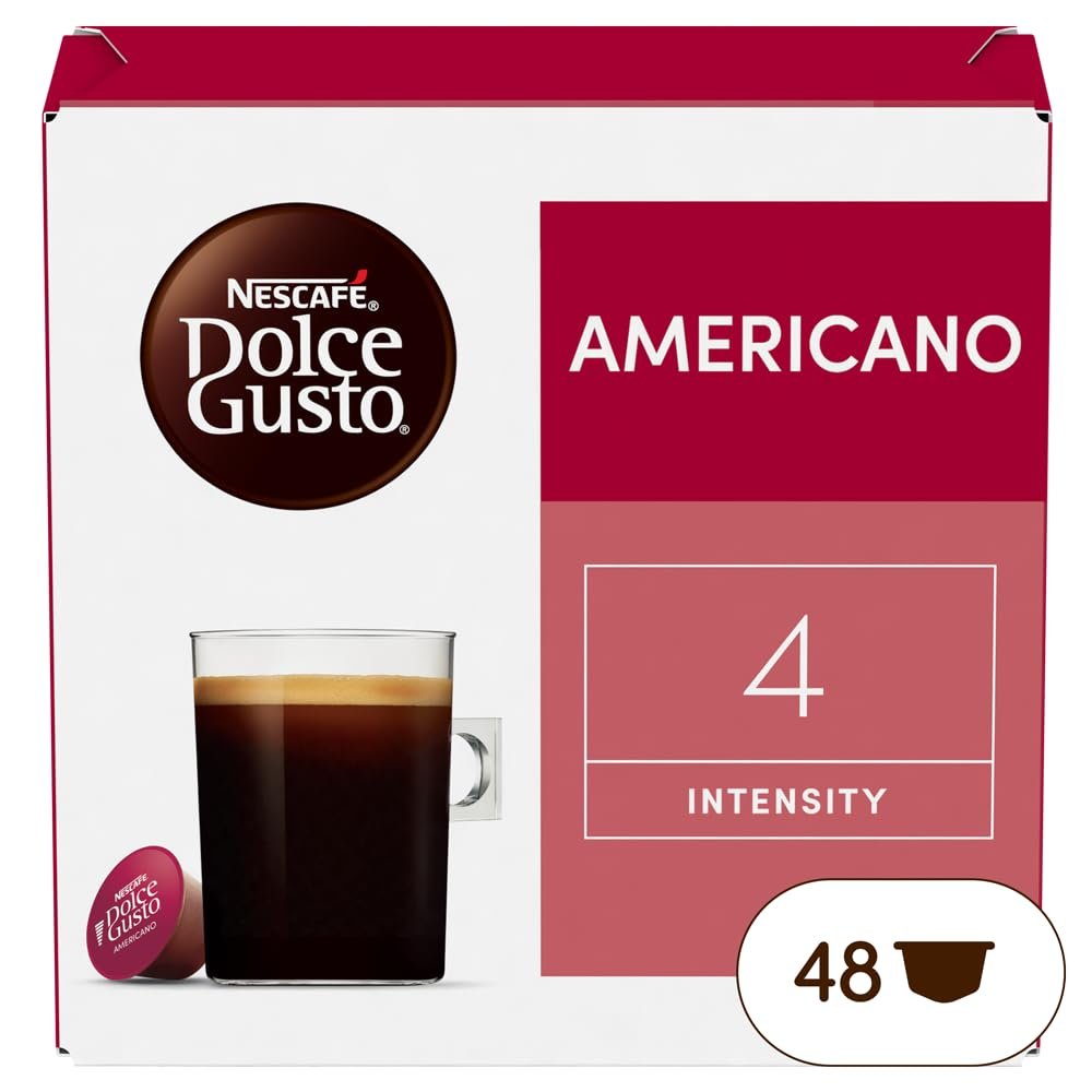2 X Nescaf Dolce Gusto Caff Americano 16 Capsules (Pack of 3, 16 capsules x 3 = 48 capsules/coffee pods )