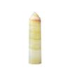 1pc Natural Light Yellow Afghan Jade Crystal Point Energy Healing Quartz Tower Wand Ornament for Home Decor Reiki Pyramid Gift-Natural Afghan Jade_70-80mm view 1