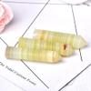 1pc Natural Light Yellow Afghan Jade Crystal Point Energy Healing Quartz Tower Wand Ornament for Home Decor Reiki Pyramid Gift-Natural Afghan Jade_70-80mm view 2
