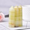 1pc Natural Light Yellow Afghan Jade Crystal Point Energy Healing Quartz Tower Wand Ornament for Home Decor Reiki Pyramid Gift-Natural Afghan Jade_70-80mm view 3