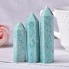 1pc Natural Amazonite Crystal Point Meditation Healing Stone Reiki Obelisk Crystal Wand Ornament for Home Decor Pyramid Gift-Amazonite_70-80mm view 2