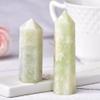 1pc Natural Crystal Point Snowflakes Jade Healing Obelisk Quartz Wand Reiki Obelisk Ornament for Home Decor Energy Stone Gift-Snowflakes Jade_60-70mm view 2