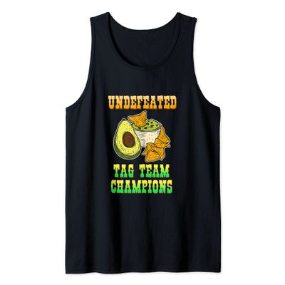 Undefeated Tag Team Champions Avocado Guacamole Fruits Vegan Tank Top