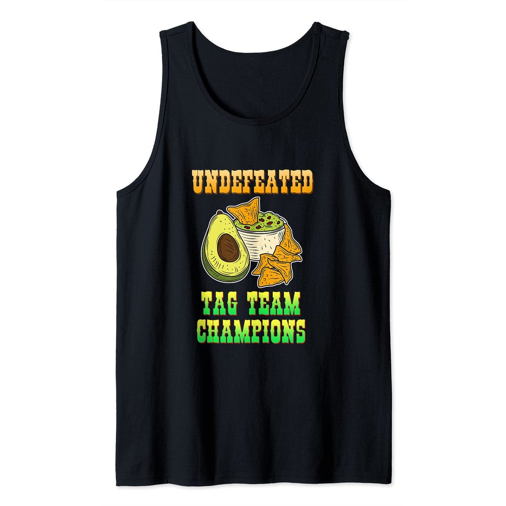 Undefeated Tag Team Champions Avocado Guacamole Fruits Vegan Tank Top