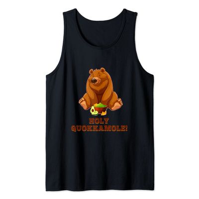 Holy Quakkamole Bear Avocado Guacamole Fruit Vegetable Vegan Tank Top