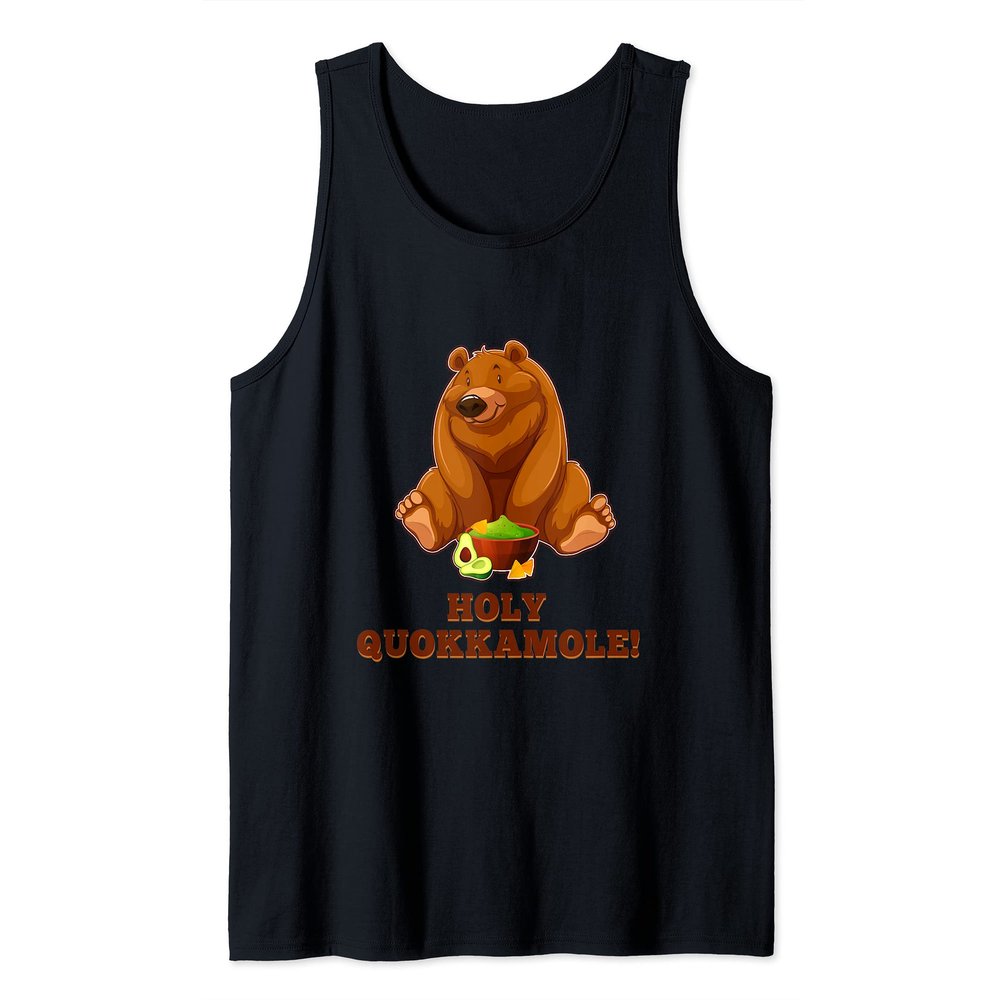 Holy Quakkamole Bear Avocado Guacamole Fruit Vegetable Vegan Tank Top