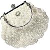 Amosfun Girl Women Pearl Shell Shaped Clutch Bag Crystal Beaded Evening Bag Wedding Purse with Pearl Chain Fit Wedding Party Crossbody Handbag view 1